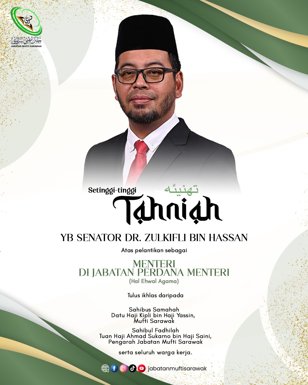 Tahniah YB Senator Dr. Zulkifli bin Hassan